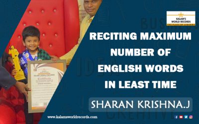 Reciting Maximum Number of English Words in Least Time