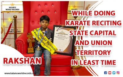 While Doing Karate Reciting State Capital and Union Territory in Least Time