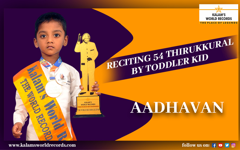 Reciting 54 Thirukkural by Toddler Kid