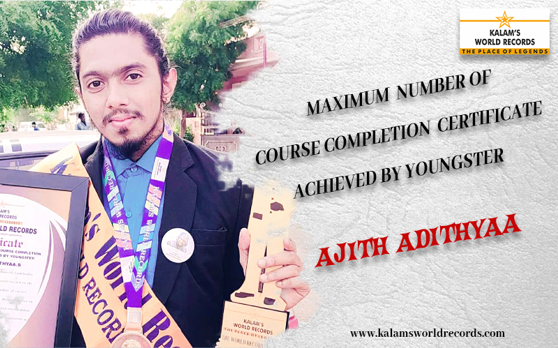 Maximum Number of Course Completion Certificate Achieved by Youngster