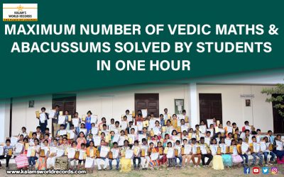 Maximum Number of Vedic Maths & Abacus Sums Solved by Students in One Hour