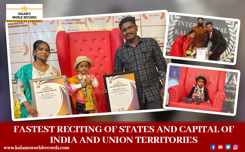 Fastest Reciting of States and Capital of India and Union Territories