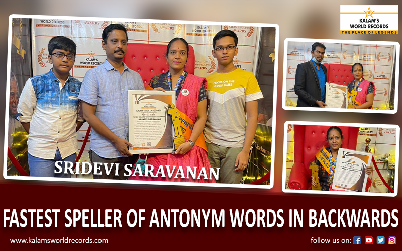 Fastest Speller of Antonym Words in Backwards