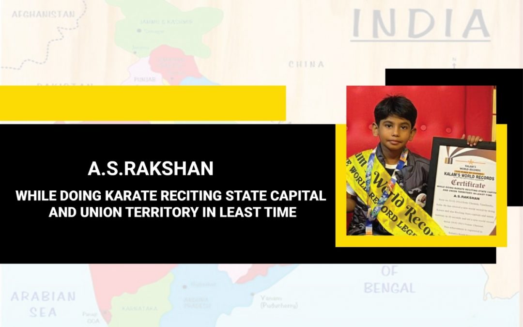 While Doing Karate Reciting State Capital  And Union Territory In Least Time
