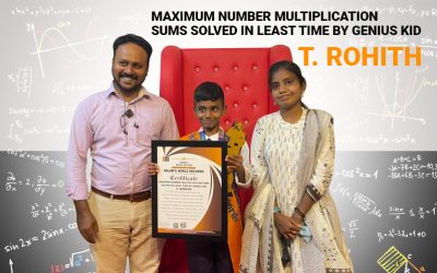 Maximum Number Multiplication Sums Solved in Least Time by Genius Kid