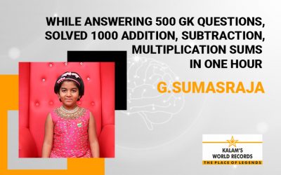 While Answering 500 Gk Questions,solved 1000 Addition, Subtraction,multiplication Sums in One Hour