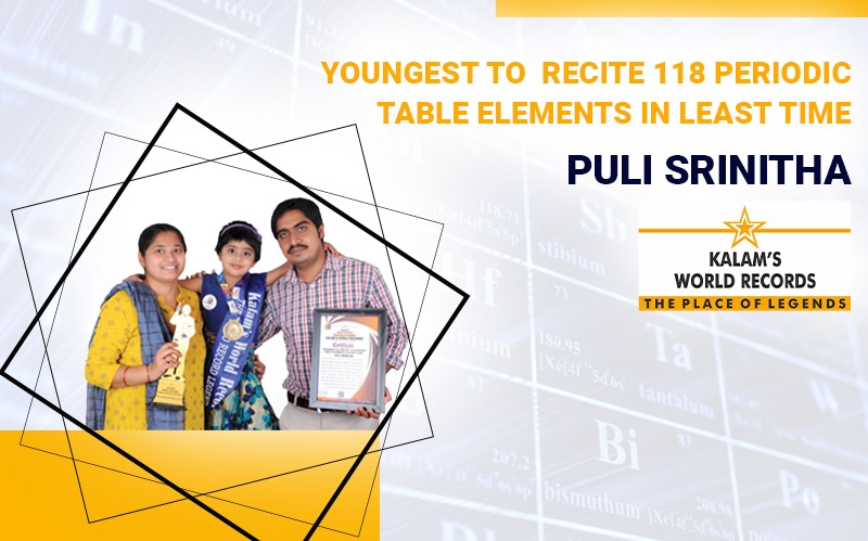Youngest To Recite 118 Periodic Table Elements In The Least Time