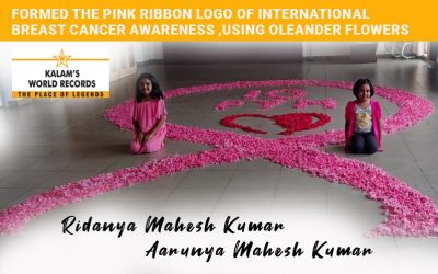 Formed the Pink Ribbon Logo of International Breast Cancer Awareness, Using Oleander Flowers