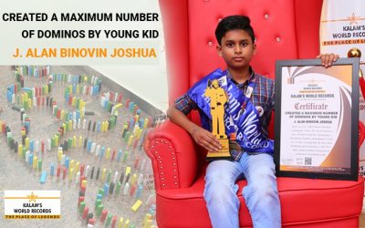 Created a Maximum Number of Dominos by Young Kid