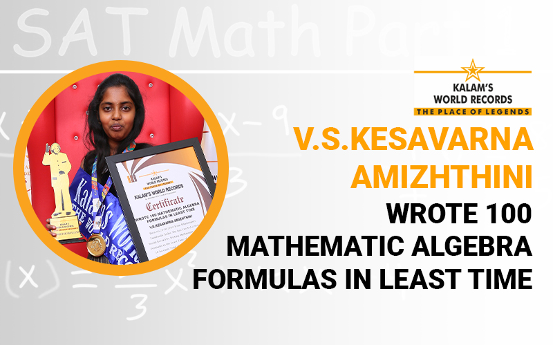 Wrote 100 Mathematic Algebra Formulas in Least Time