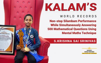 Non-stop Silambam Performance While Simultaneously Answering 500 Mathematical Questions Using Mental Maths Technique