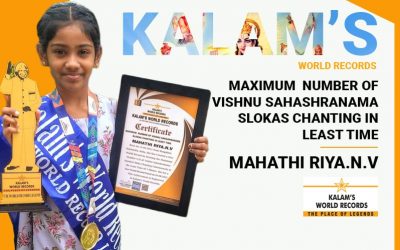 Maximum  Number of Vishnu Sahashranama Slokas Chanting in Least Time