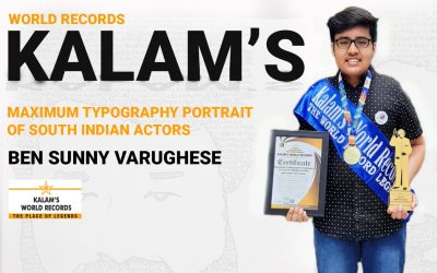 Maximum Typography Portrait of South Indian Actors