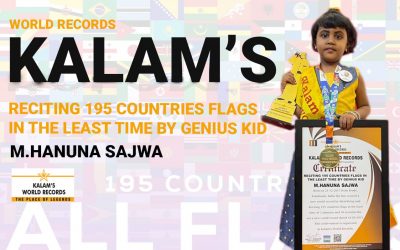 Reciting 195 Countries Flags in the Least Time by Genius Kid