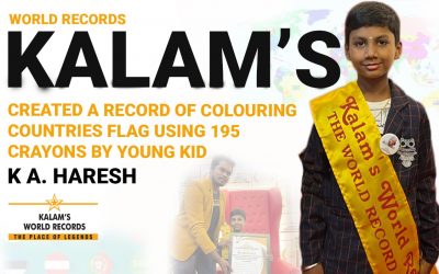 Created a Record of Colouring 195 Countries Flag Using Crayons by Young Kid