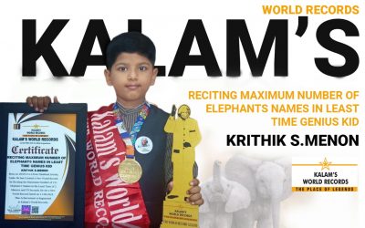 Reciting Maximum Number of Elephants Names in the Least Time Genius Kid