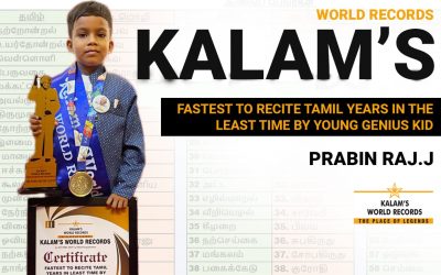 FASTEST TO RECITE TAMIL YEARS IN THE LEAST TIME BY YOUNG GENIUS KID