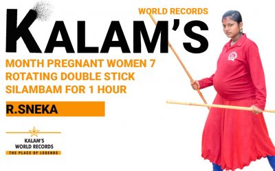 7 Month Pregnant Women Rotating Double Stick Silambam for 1 Hour