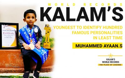 Youngest to Identify Hundred Famous Personalities in the Least Time