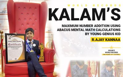 Maximum Number Addition Using Abacus Mental Math Calculations by Young Genius Kid