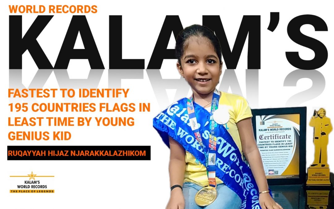 Fastest to Identify 195 Countries Flags in the Least Time by Young Genius Kid