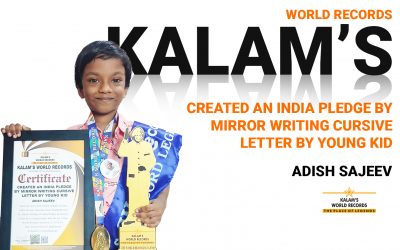Created an India Pledge by Mirror Writing Cursive Letter by Young Kid