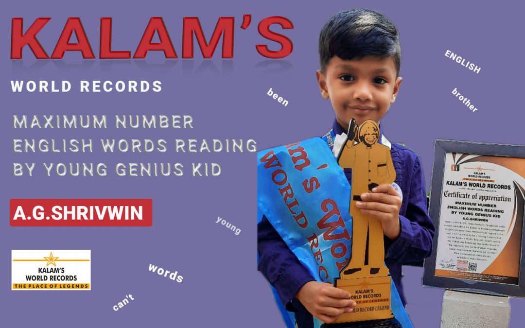 Maximum Number English Words Reading by Young Genius Kid