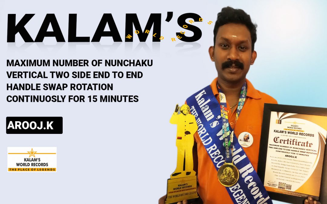 Maximum Number of Nunchaku Vertical Two Side End to End Handle Swap Rotation Continuously for 15 Minutes