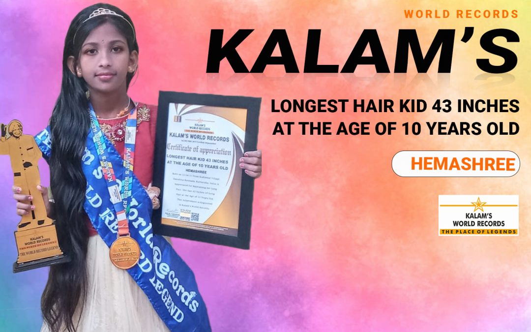Longest Hair Kid 43 Inches at the Age of 10 Years Old