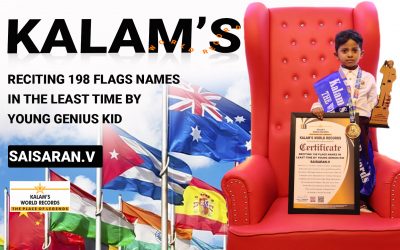 Reciting 198 Flags Names in the Least Time by Young Genius Kid