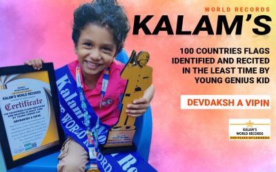 100 Countries Flags Identified and Recited in the least Time by Young Genius Kid