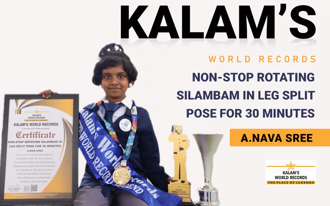 Non-stop Rotating Silambam in Leg Split Pose for 30 Minutes