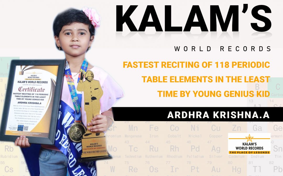 Fastest Reciting of 118 Periodic Table Elements in the Least Time by Young Genius Kid