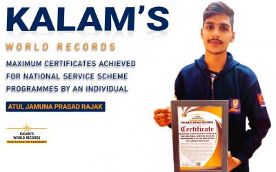 Maximum Certificates Achieved for National Service Scheme Programmes by an Individual