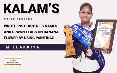 Wrote 195 Countries’ Names and Drawn Flags on Banana Flowers by Using Paintings
