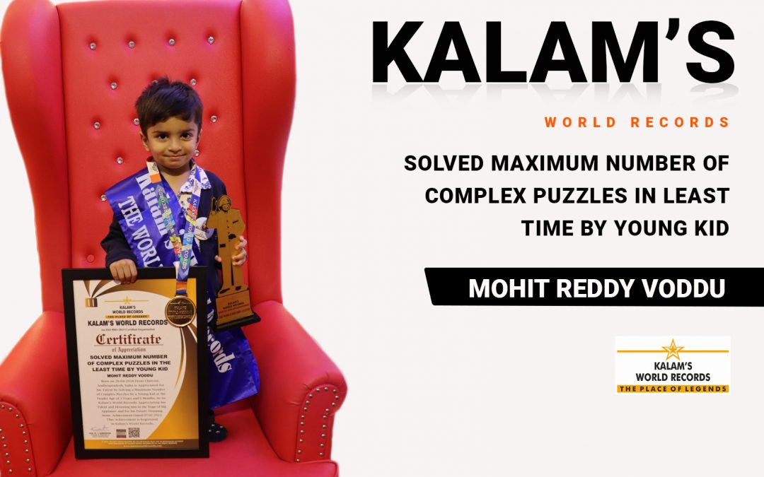 Solved Maximum Number of Complex Puzzles in the Least Time by Young Kid