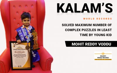 Solved Maximum Number of Complex Puzzles in the Least Time by Young Kid