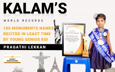 100 Monuments Names Recited in the Least Time by Young Genius Kid