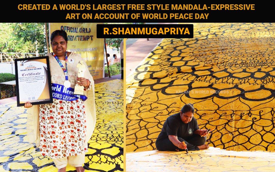 Created the World’s Largest Freestyle Mandala-expressive Art on Account of World Peace Day