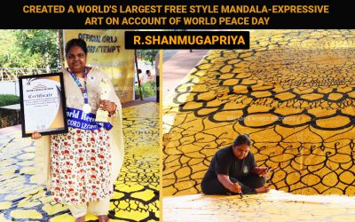 Created the World’s Largest Freestyle Mandala-expressive Art on Account of World Peace Day