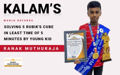 Solving 5 Rubik’s Cubes in the Least Time of 5 Minutes by a Young Kid