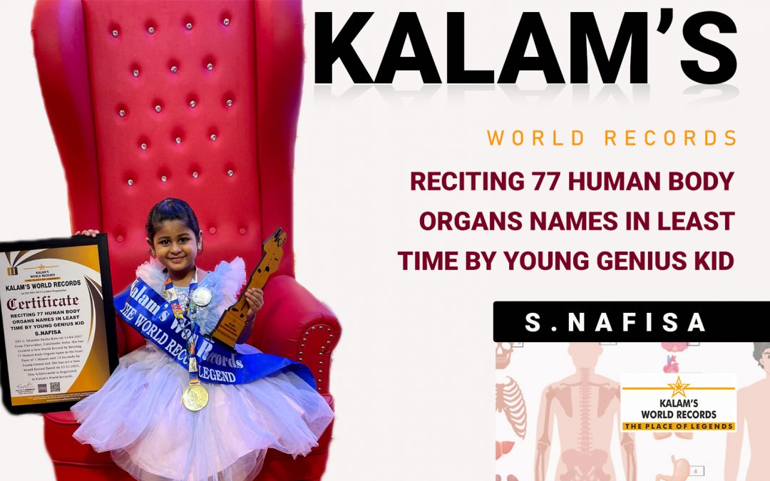 Reciting 77 Human Body Organs Names in the Least Time by Young Genius Kid