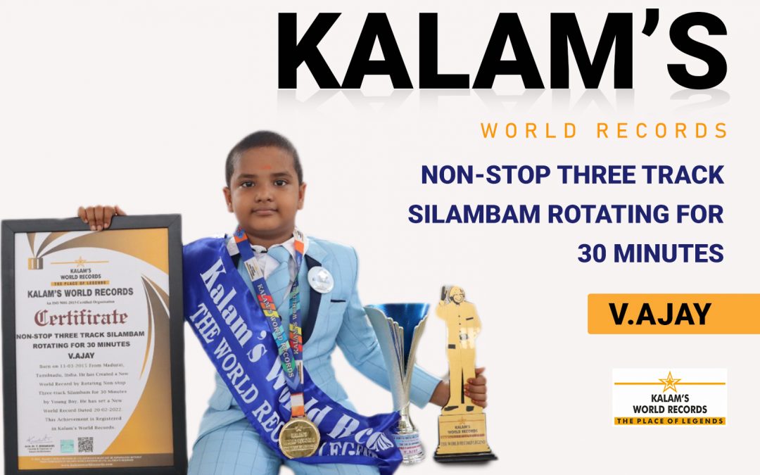 Non-stop Three-track Silambam Rotating for 30 Minutes