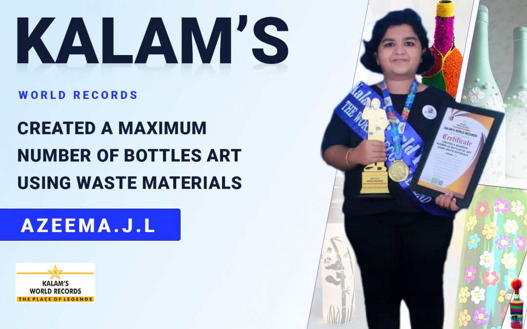 Created a Maximum Number of Bottles of Art Using Waste Materials