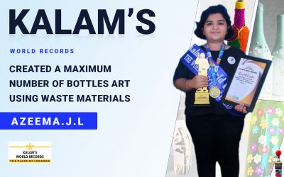 Created a Maximum Number of Bottles of Art Using Waste Materials