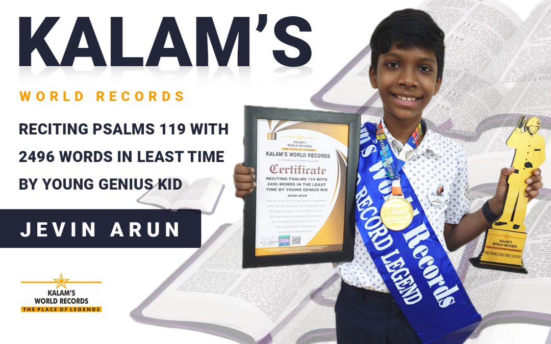 Reciting Psalms 119 With 2496 Words in the Least Time by Young Genius Kid