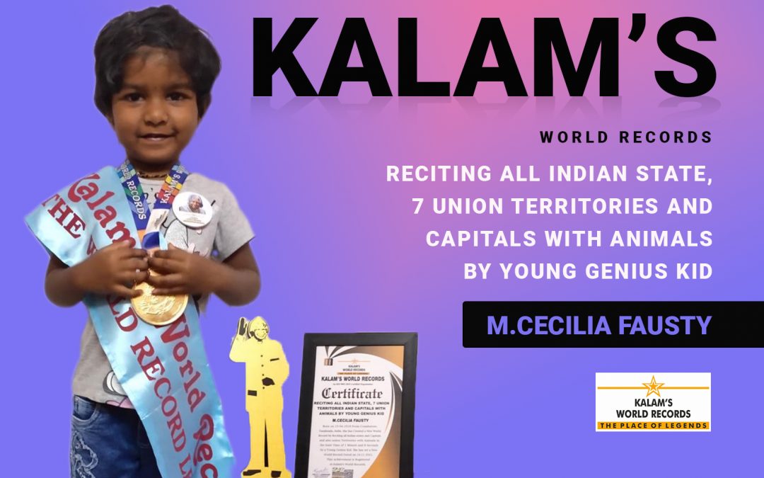 Reciting All Indian States, 7 Union Territories, and Capitals With Animals by Young Genius Kid