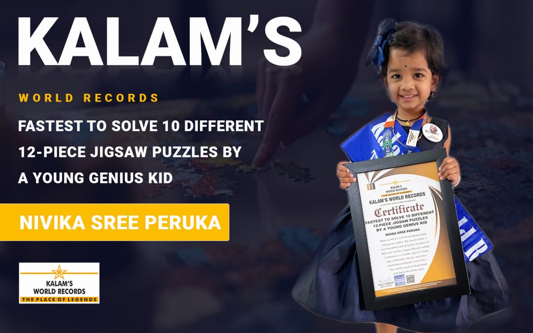 Fastest to Solve 10 Different 12-piece Jigsaw Puzzles by a Young Genius Kid