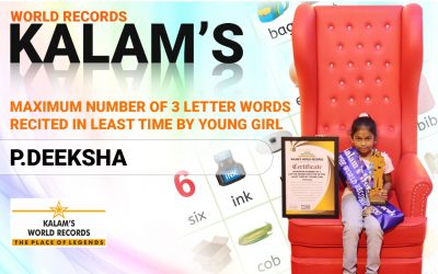 MAXIMUM NUMBER OF 3 LETTER WORDS RECITED IN LEAST TIME BY YOUNG GIRL EXTRAORDINARY GRASPING POWER GENIUS KID