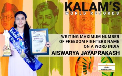 WRITING MAXIMUM NUMBER OF FREEDOM FIGHTERS NAME ON A WORD INDIA